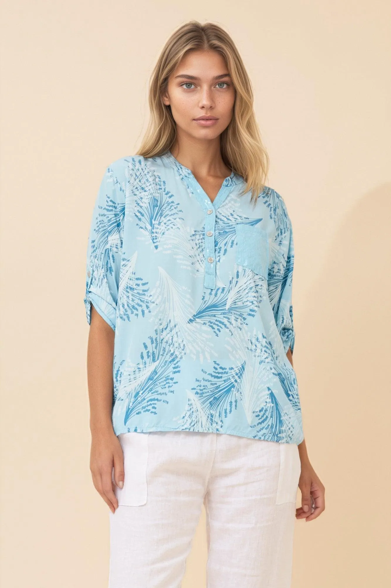 ROSETTA LEAF PRINT SHIRT