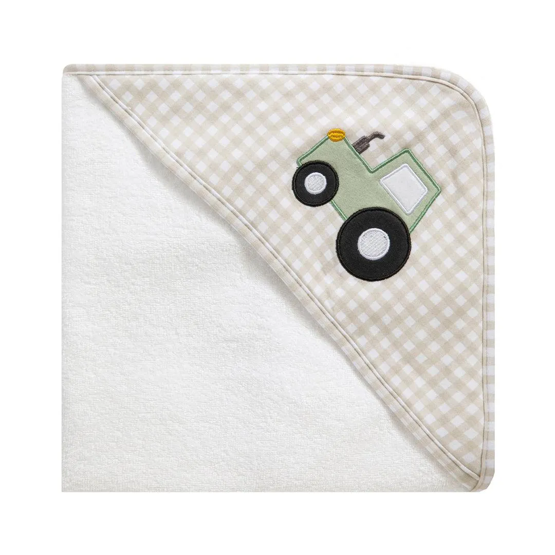 Living Textiles Tractor Ride - Hooded Towel