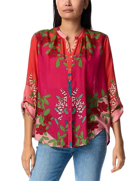 NANYA FLOWER BUTTON UP (EXCLUSIVE)