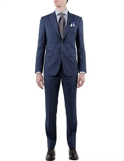 IVES SUIT - DUSTY BLUE SHADOW CHECK