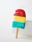 Christmas Shop Ornament, Sequinned Popsicle
