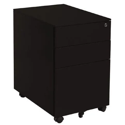 Workspace Studio 3 Drawer Mobile Black