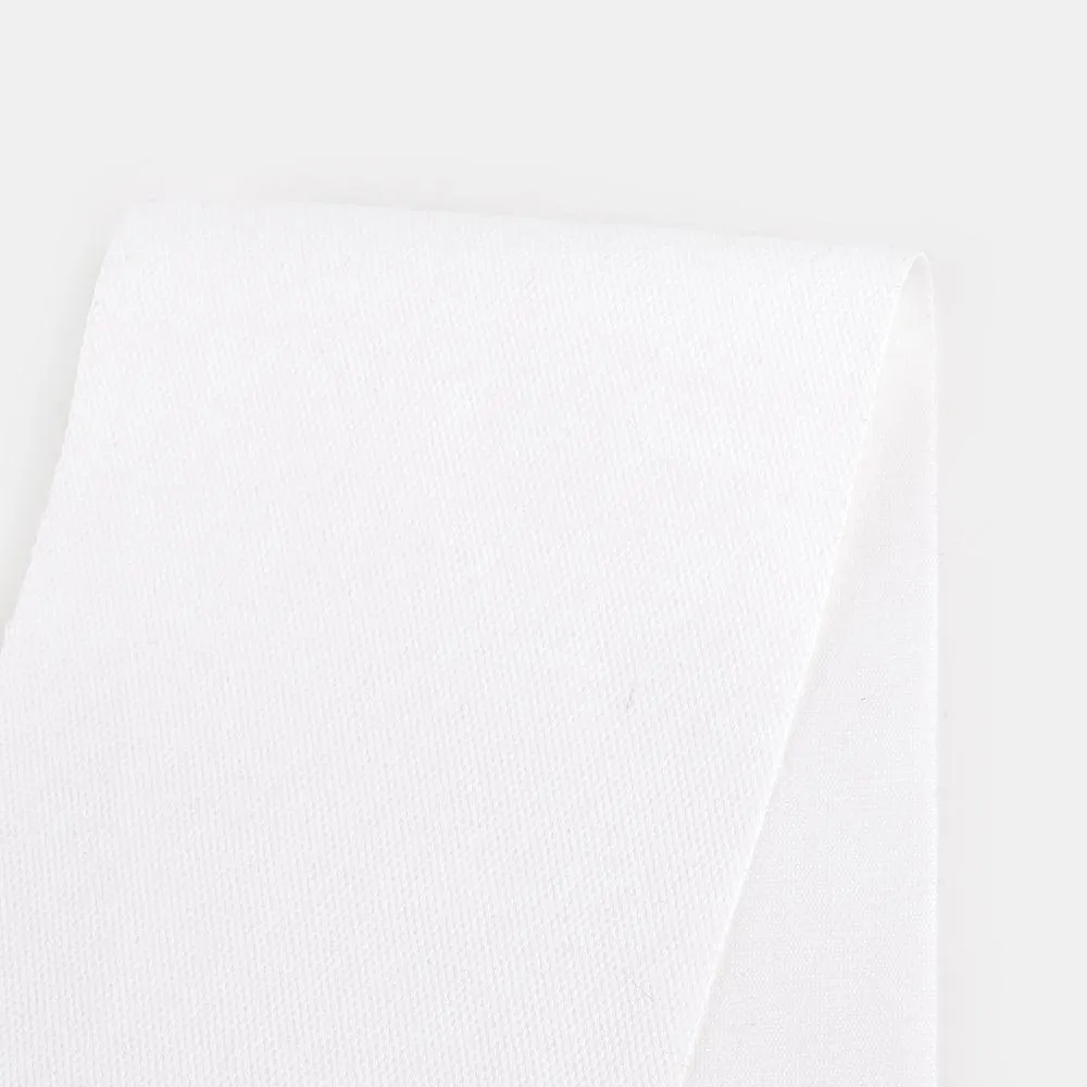 Heavyweight Stretch Royal Oxford Cotton - White