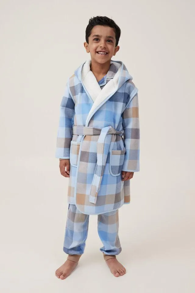 Boys Flannel Hooded Gown