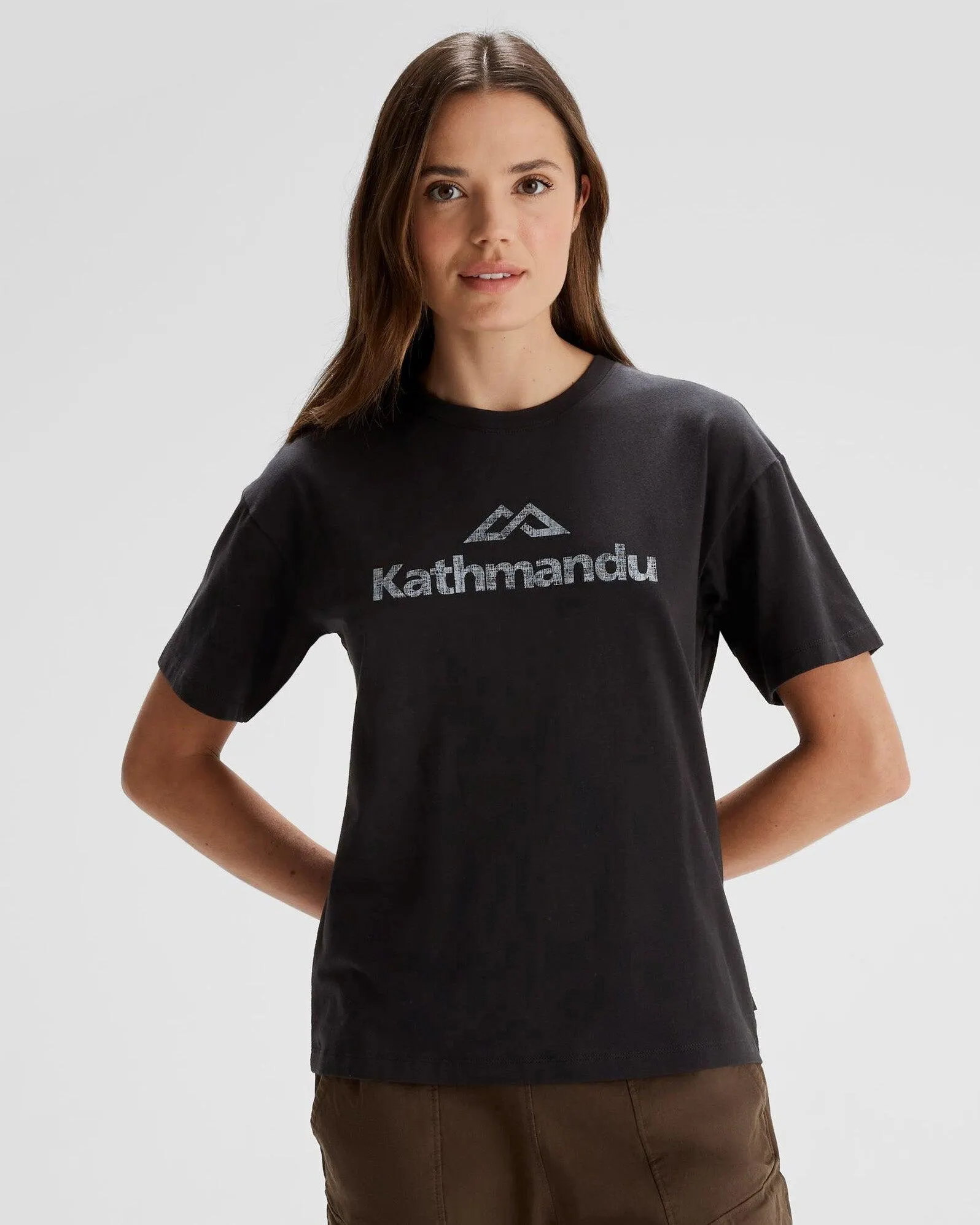 Women's Logo Organic Cotton T-shirt - Black Stingray