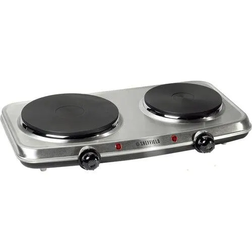 Double Hotplate 150mm/180mm Stainless Steel