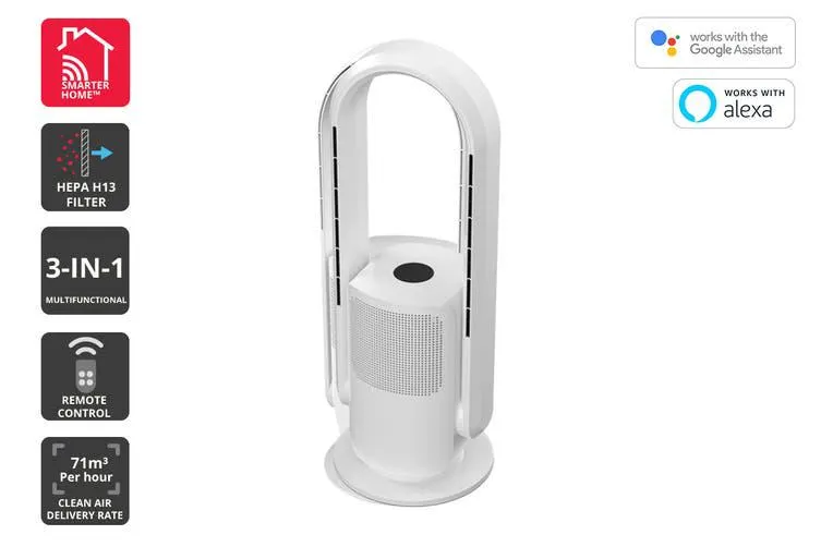 Kogan Smarterhome™ Bladeless Purifier Fan Heater (White)