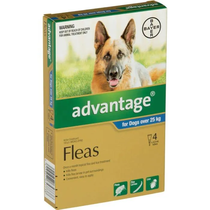 Advantage Flea Treatment For Dogs Over 25kg - 4 Pack