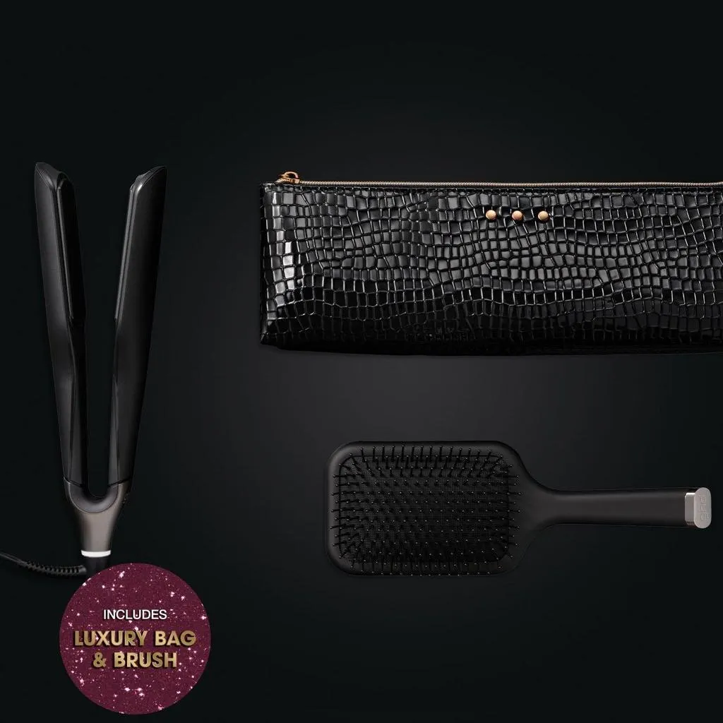 NEW GHD CHRONOS MAX HAIR STRAIGHTENER GIFT SET WITH BAG & PADDLE BRUSH