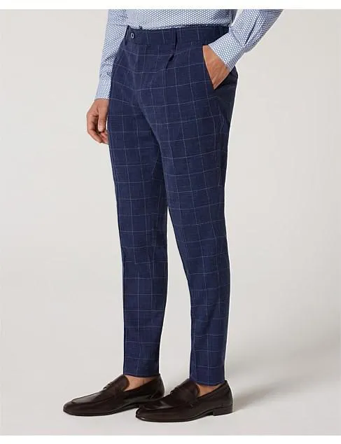 Slim Stretch Windowpane Check Tailored Pant