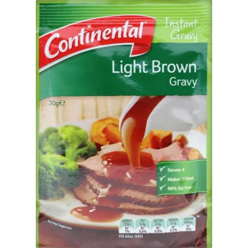 Continental Instant Gravy Light Brown Mix 30g