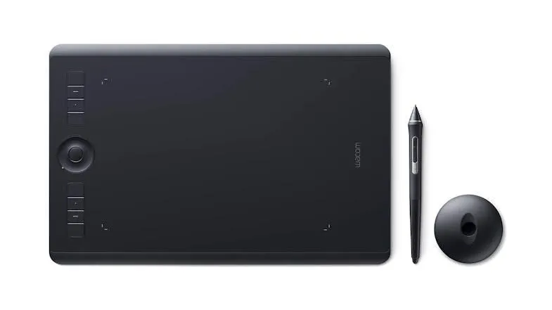 Wacom Intuos Pro Bluetooth Graphic Tablet (Medium) with Pro Pen 2 - Black