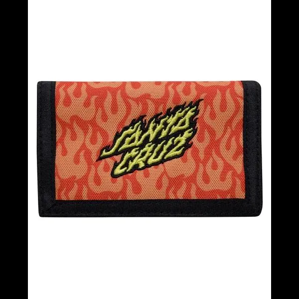 Santa Cruz Flaming Stack Velcro Wallet