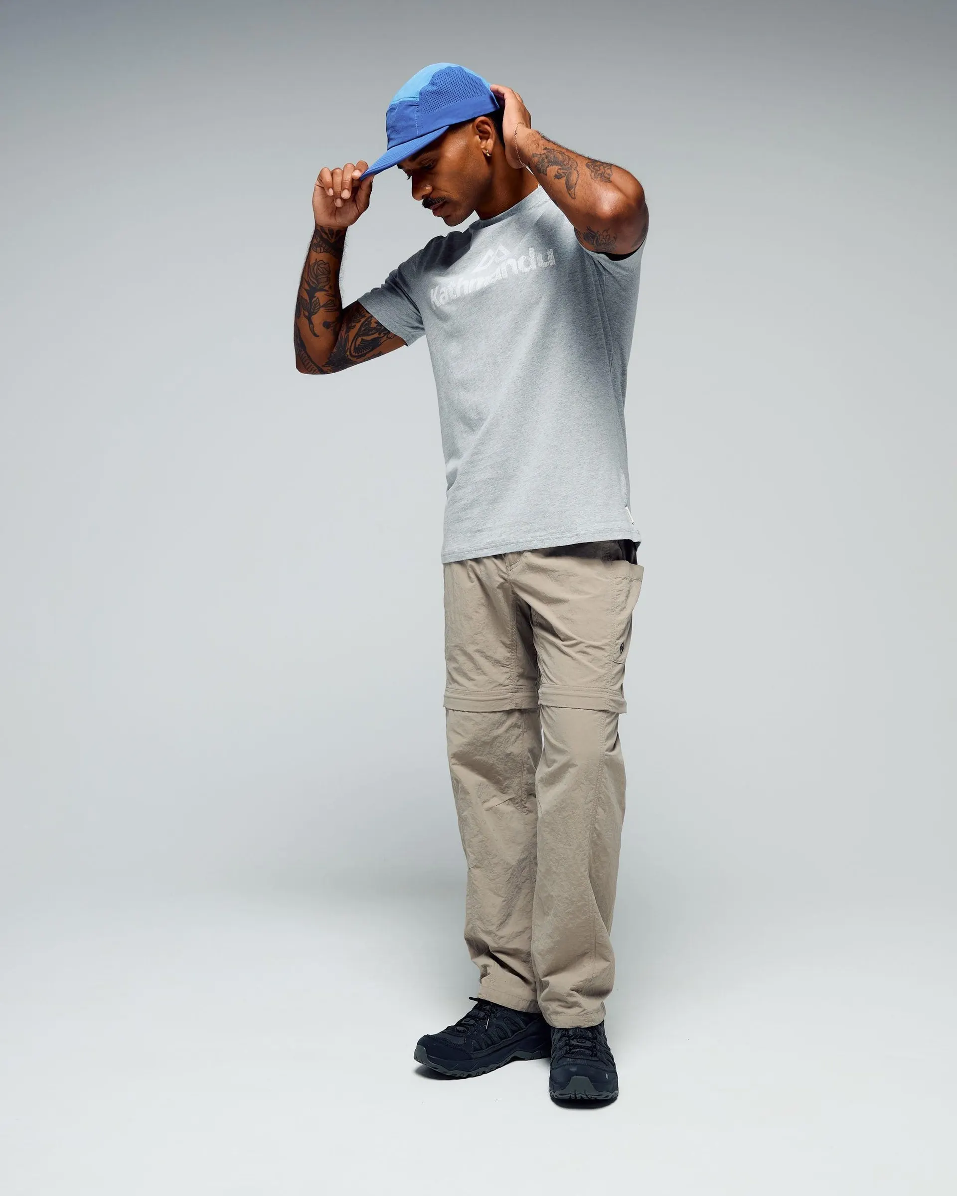 Men's Logo Organic Cotton T-shirt - Light Grey Marle