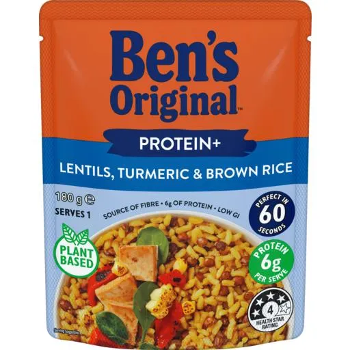 Ben's Original Express Rice Protein+ Lentils, Turmeric & Brown Rice
