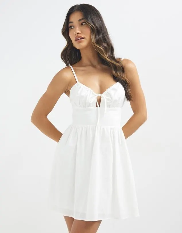 Sweetheart Woven Mini Dress