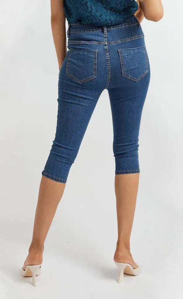 High Rise Skinny Capris