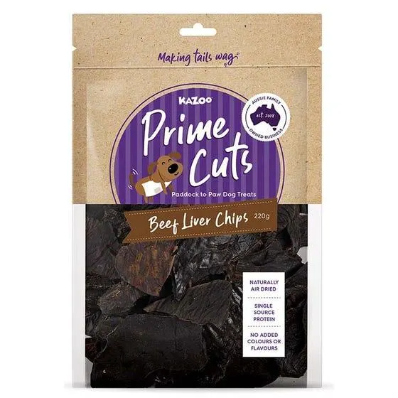 Kazoo Prime Cuts Beef Liver Chips 220g