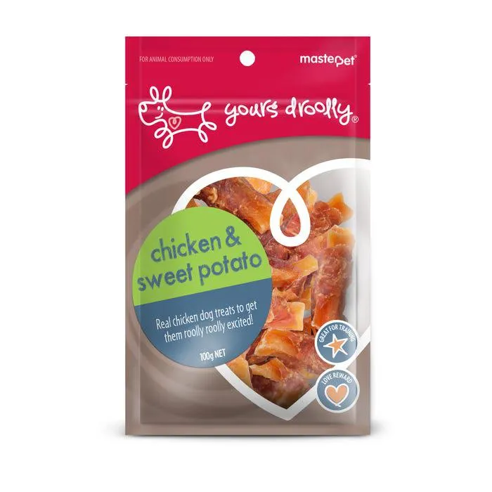 Yours Droolly Chicken & Sweet Potato Dog Treats 110g