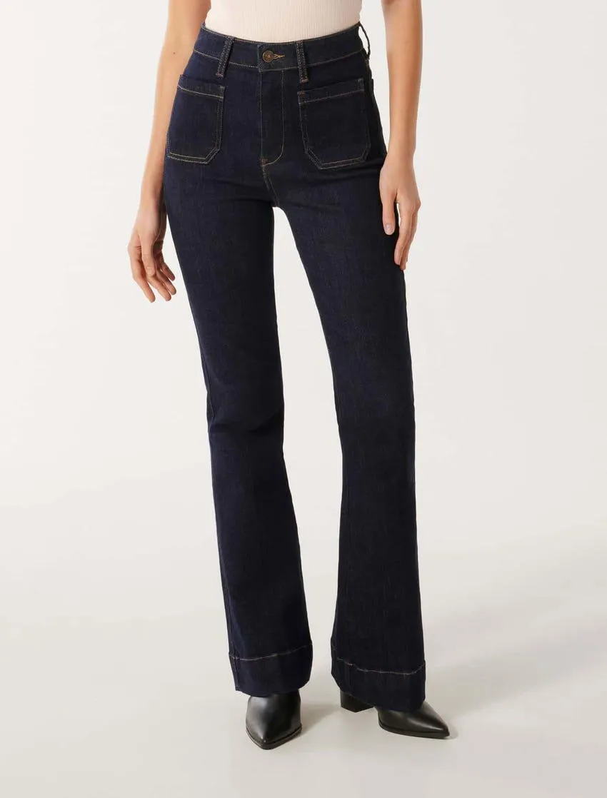 Olivia Pocket Flare Jeans
