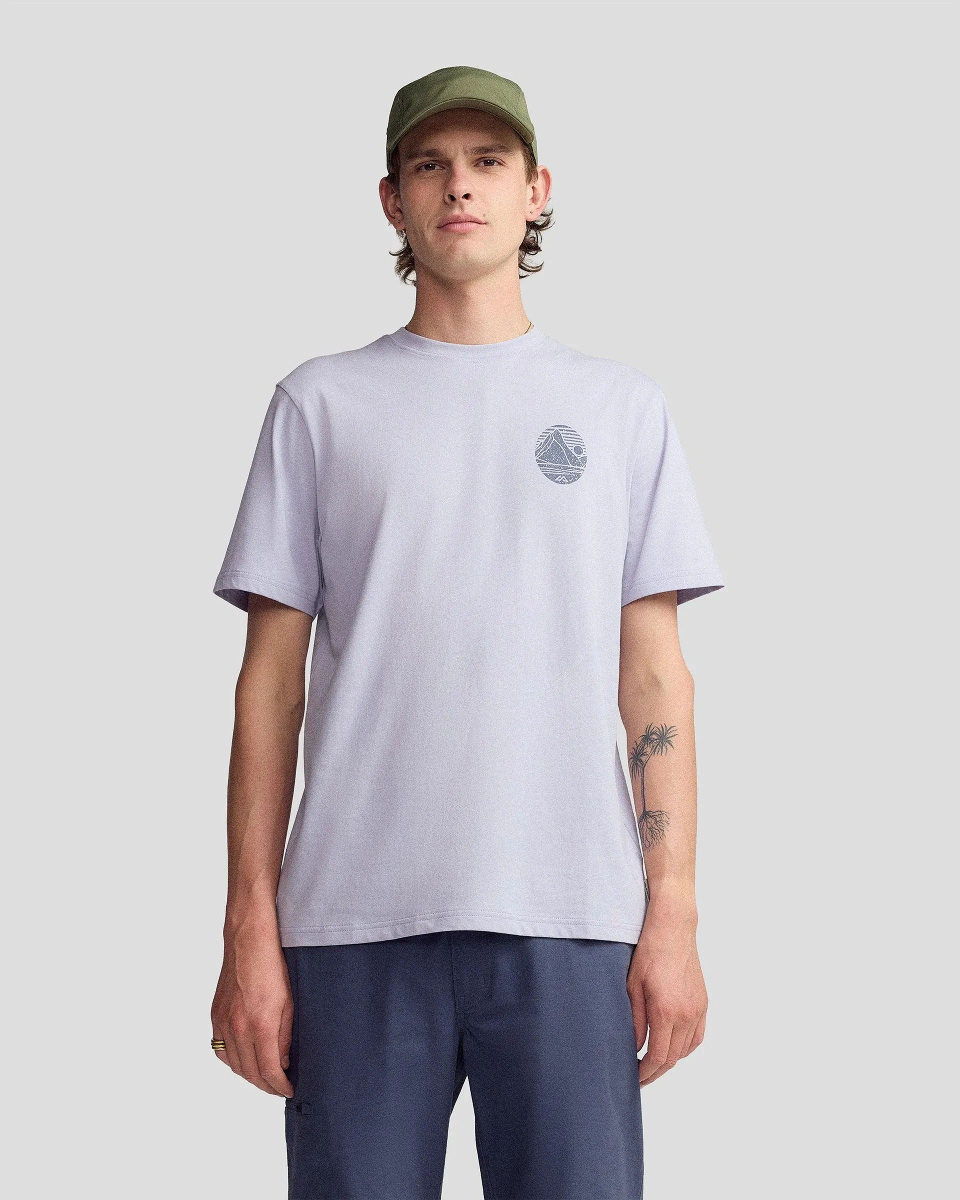 Men’s Mitre Peak Organic Cotton T-Shirt - Dusty Lilac