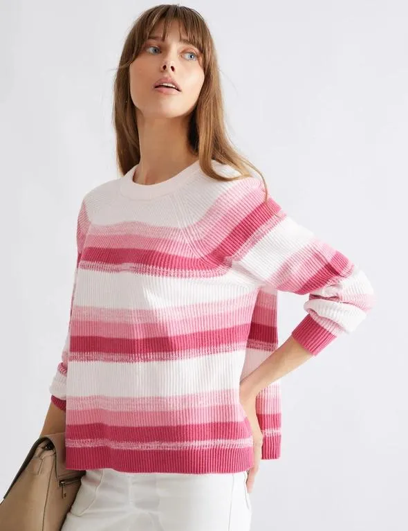 Katies Stripe Rib Jumper