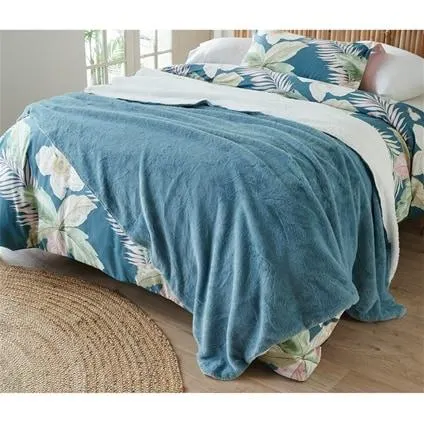 Plush Reversible Sherpa Throw Blanket