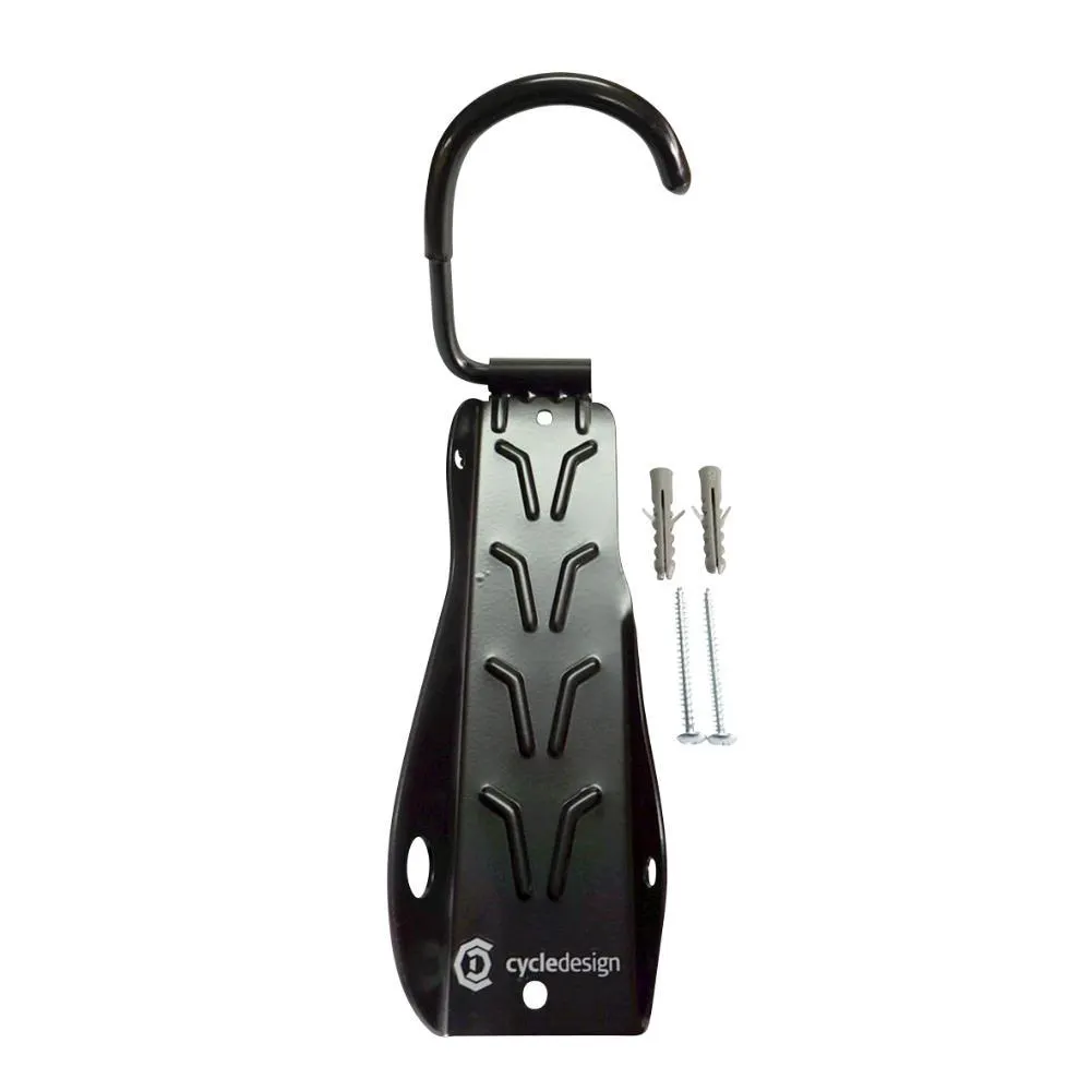 OnTrack Wall Mount Storage Hook - Black