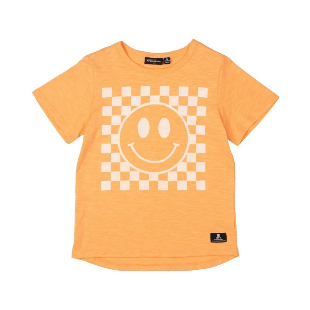 ROCK YOUR KID Smiley T-Shirt - Orange PRE ORDER