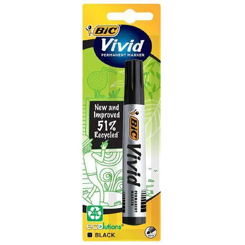 Bic BIC Vivid Permanent Marker Black 1 Pack Black 1 Pack