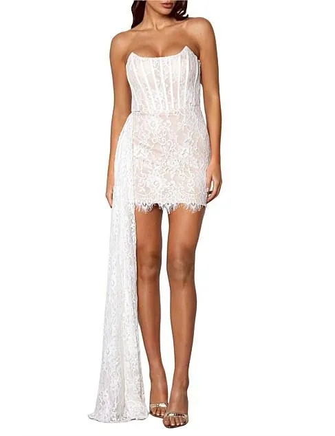 Angel Corset Lace Embelished Mini Dress