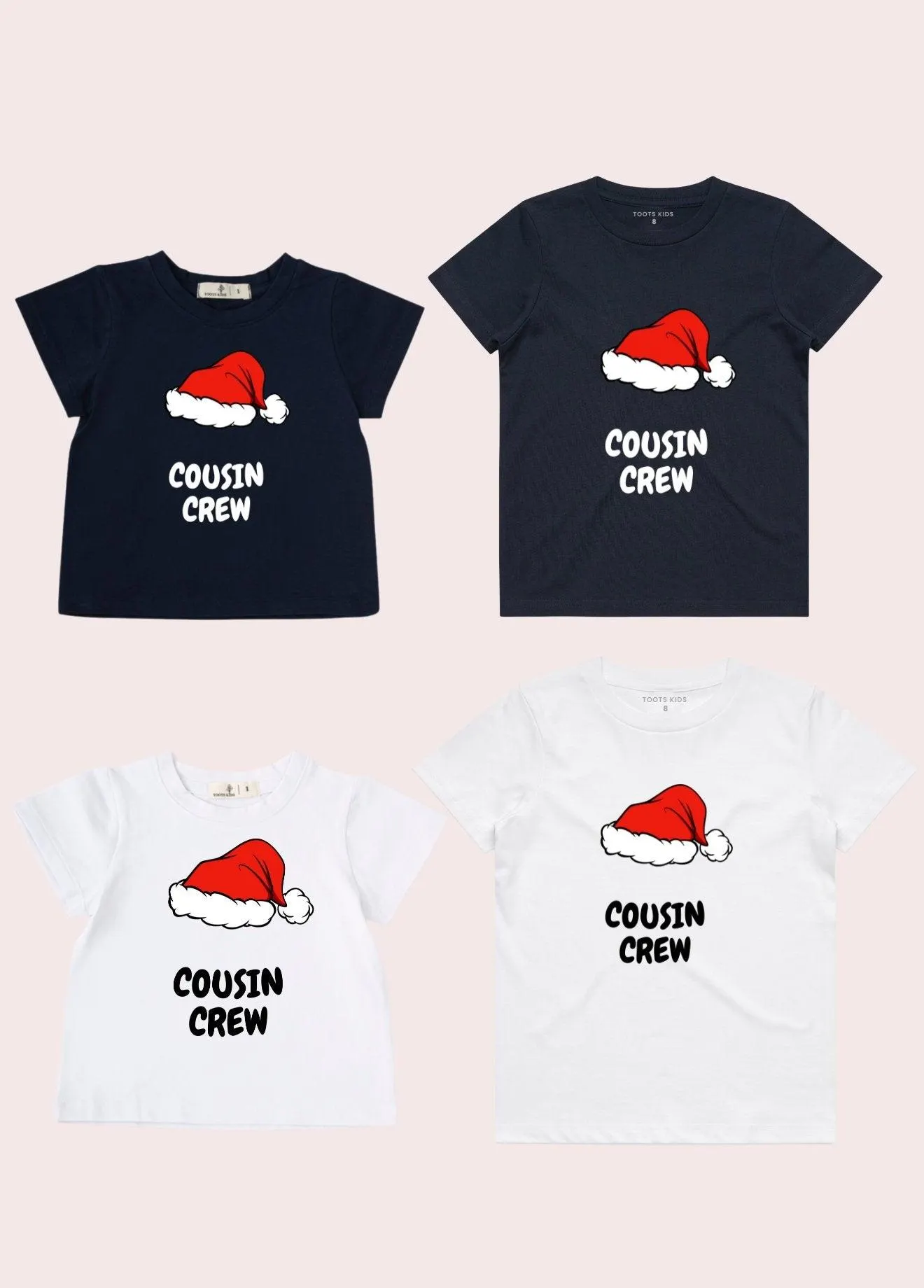 COUSIN CREW CHRISTMAS HAT KIDS T-SHIRT