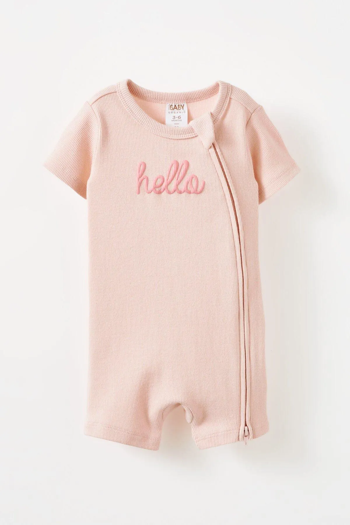 The Short Sleeve Zip Romper