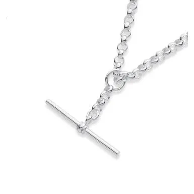 Sterling Silver 45cm Belcher Fob Chain