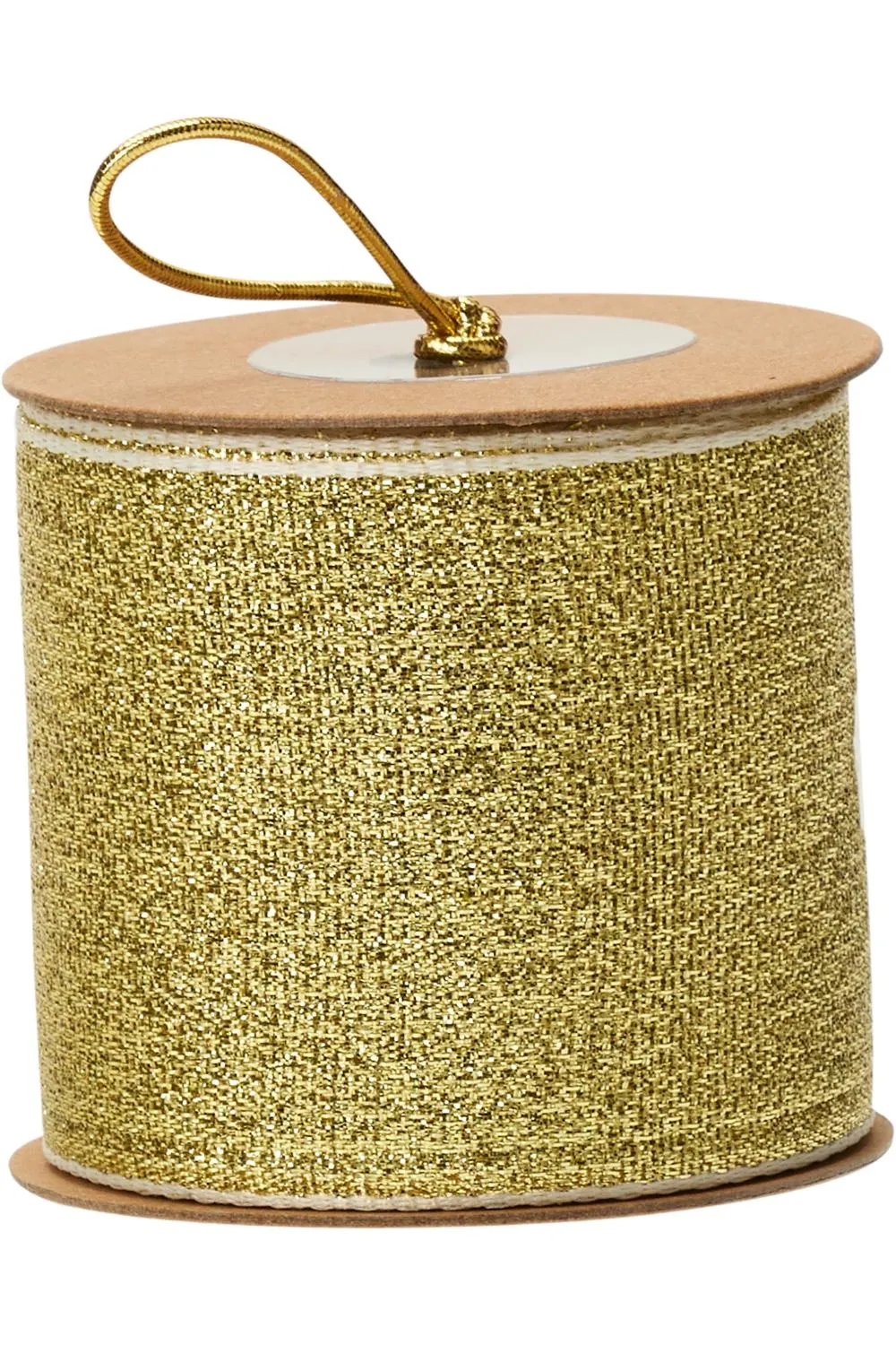 WHSmith Wide Fabric Ribbon 3 Metre Metallic Gold