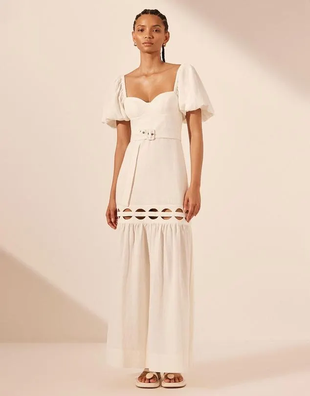 Julieta Scallop Cut Out Maxi Dress