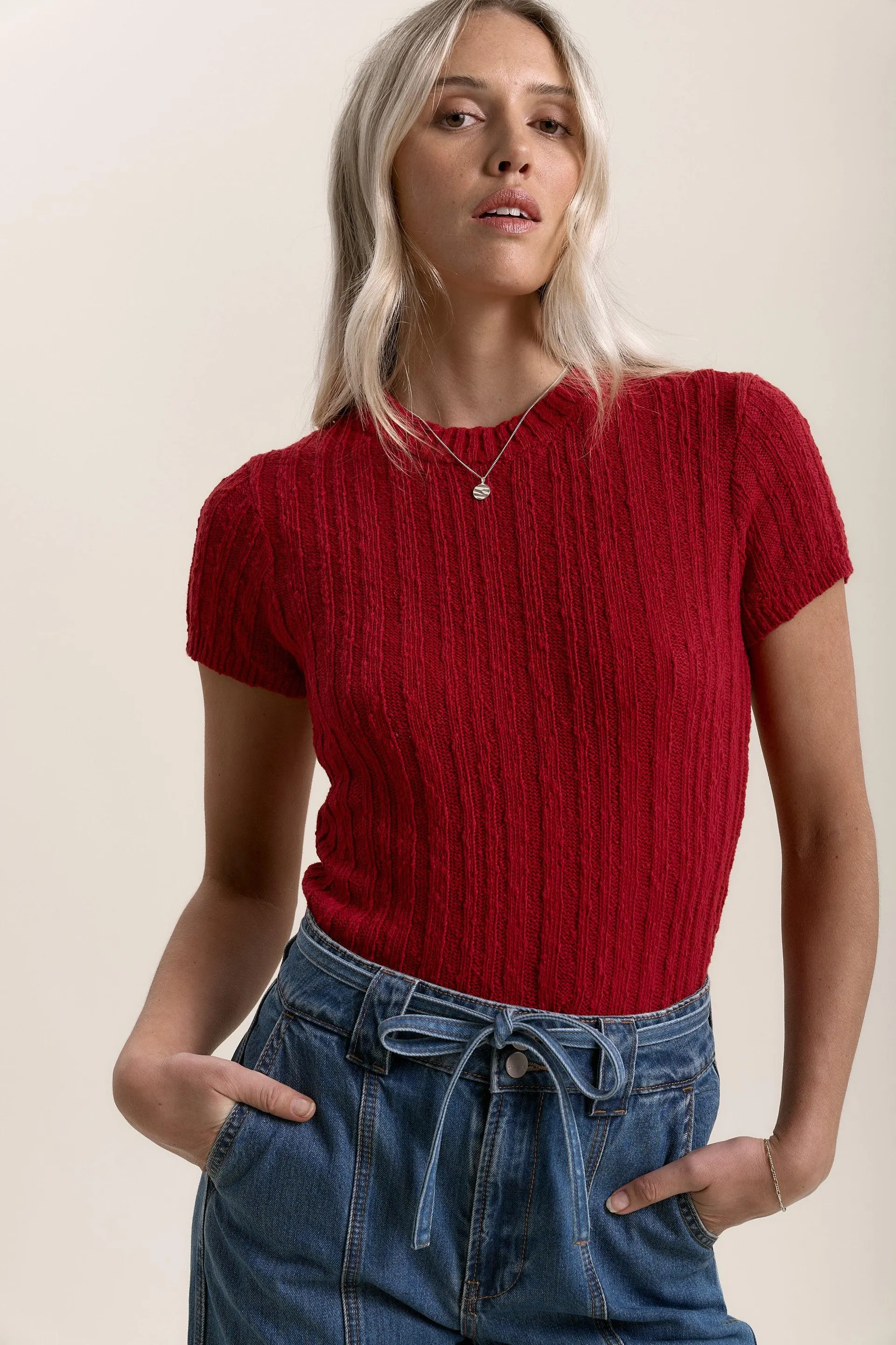 Charlie Textured Knit Tee