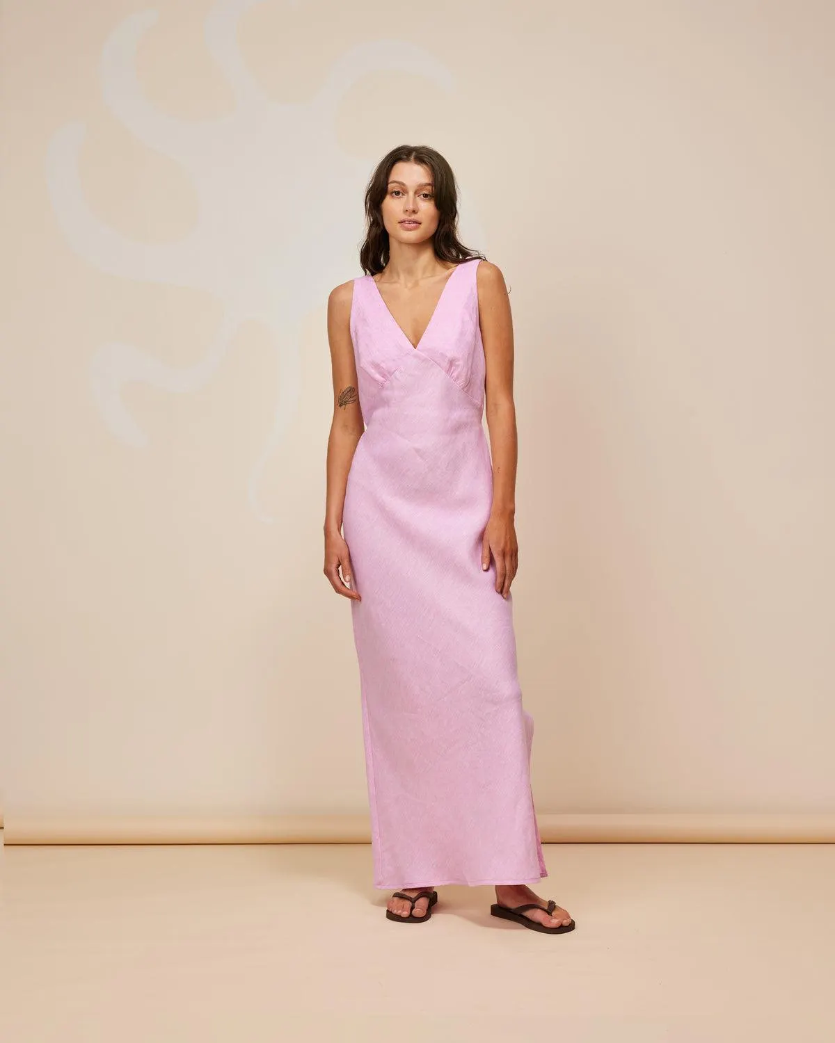Esme linen slip dress