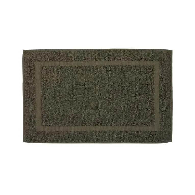 Living & Co Plush Terry Bath Mat Green Mid 50cm x 80cm