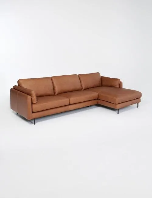 LUCA Rio Leather 2.5 Seater Sofa with Right Hand Chaise