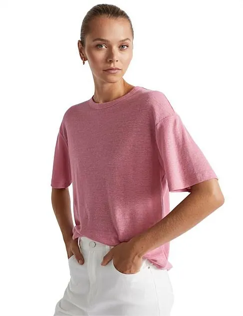 LINEN BOYFRIEND TEE