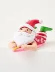 Christmas Shop Claydough Ornament, Surfing Santa