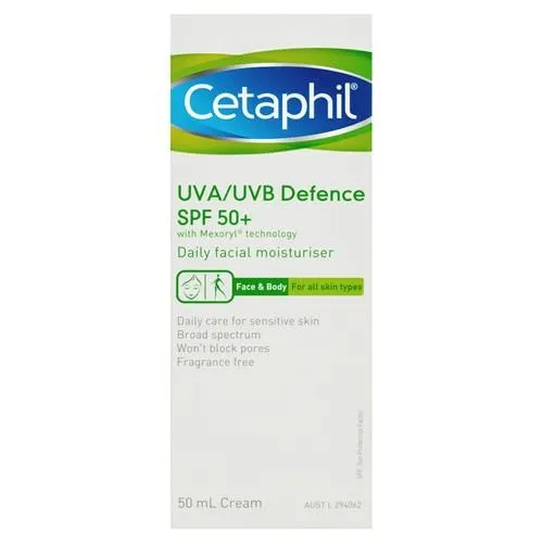 Cetaphil UVA/UVB Defence Moisturiser SPF50+ 50ml