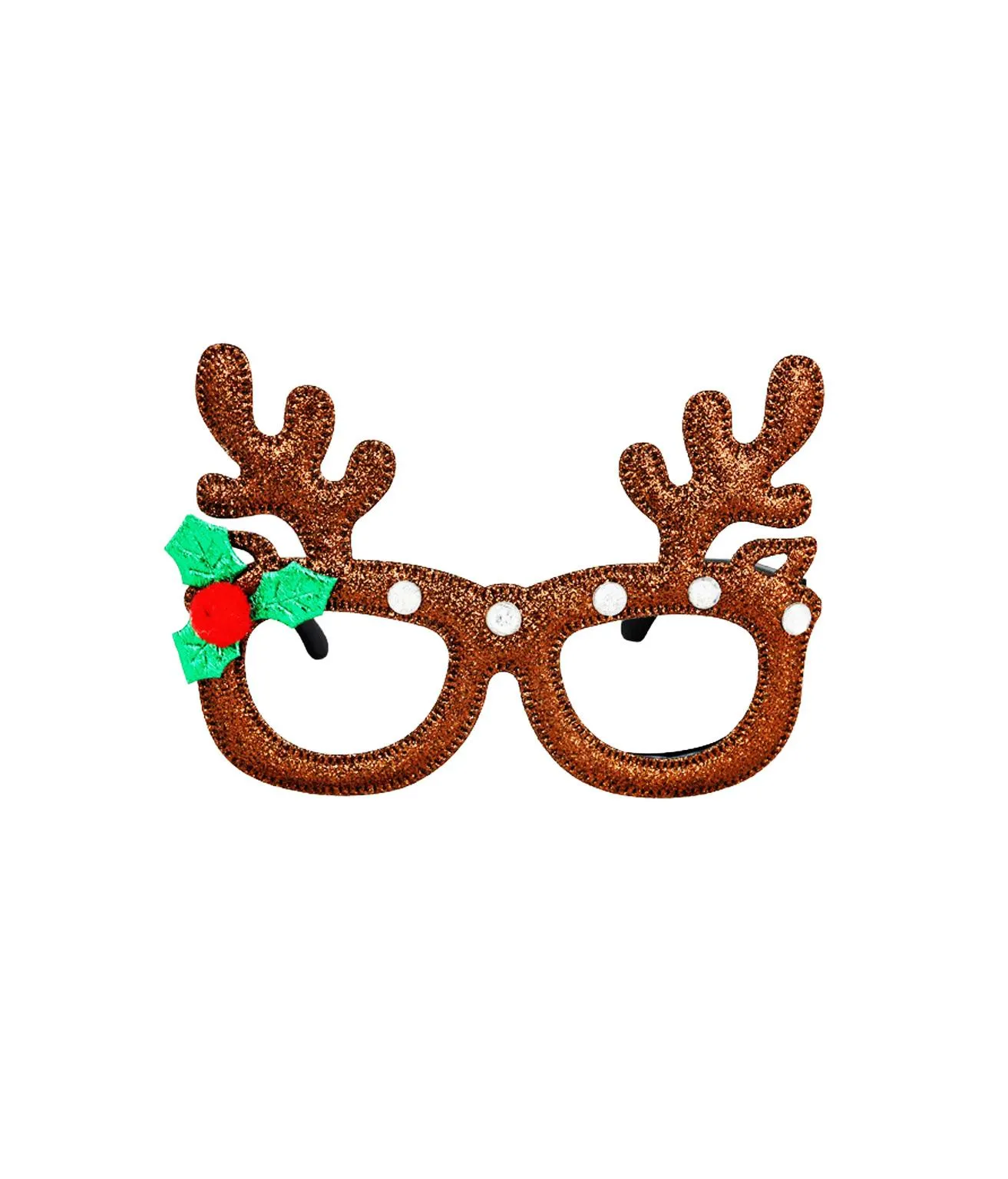 Glitter Xmas Glasses Reindeer