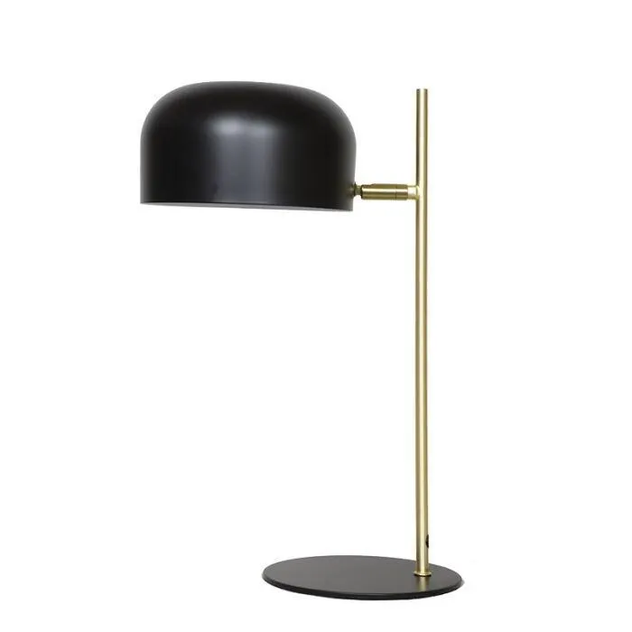 Turin Matt Black/Brushed Brass Desk Lamp