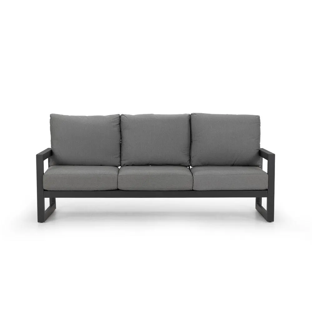 Delfi Outdoor 3 Seater, Gunmetal