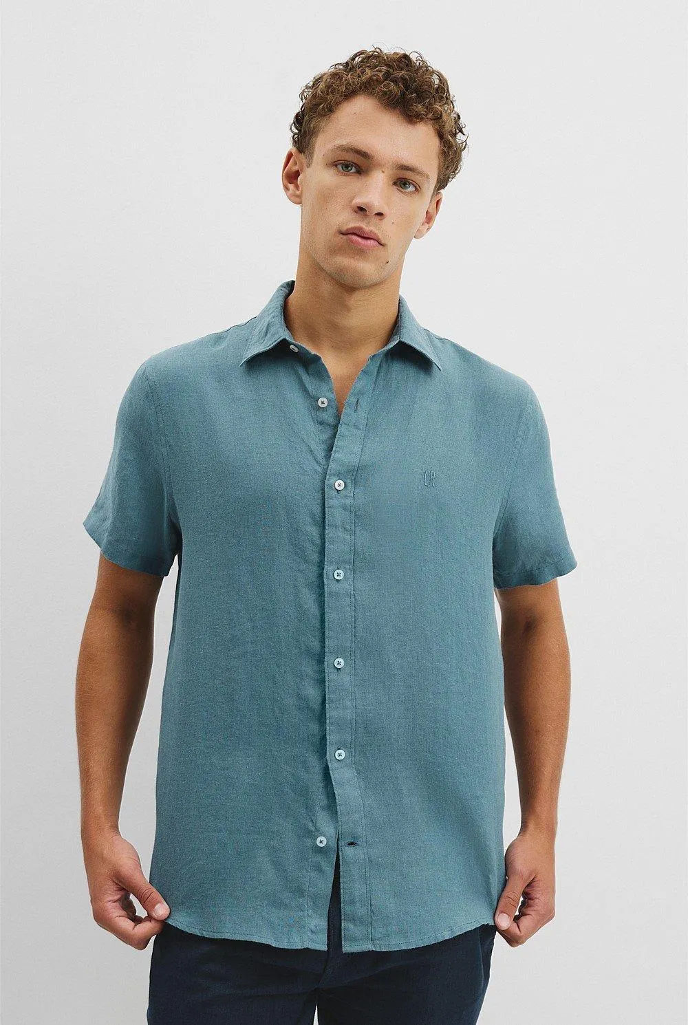 Organically Grown Linen Regular Fit Short Sleeve Shirt