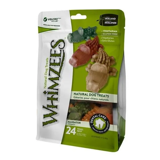 Whimzees Alligator Small Dog Treat Value Bag 24pk