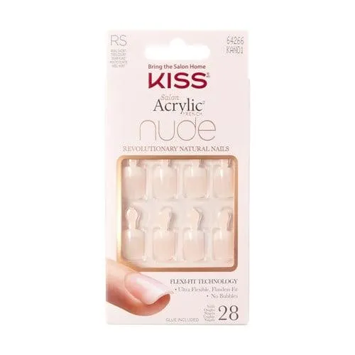 Kiss ACRYLIC NAILS FRNCH NUDE R/SHORT