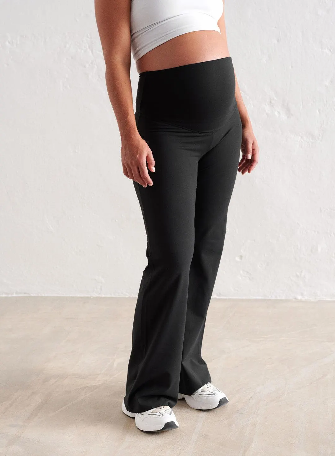 BLACK SENSE MATERNITY WIDE PANTS